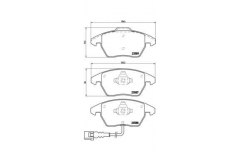 Колодки тормозные дисковые передн AUDI для VW GOLF PLUS (5M1, 521) 1.6 MultiFuel 2007-2013, код двигателя CCSA,CMXA, V см3 1595, кВт 75, л.с. 102, Бензин/этанол, Brembo P85075