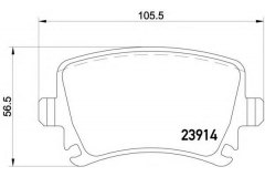 Колодки тормозные дисковые задн AUDI для VW GOLF VI Variant (AJ5) 1.4 TSI 2009-2013, код двигателя CAVD,CNWA,CTHD,CTKA, V см3 1390, кВт 118, л.с. 160, бензин, Textar 2391401