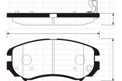 SP1202SNS_[581012HA10] колодки дисковые п Hyundai Elantra 1.6 для VW GOLF V (1K1) 1.9 TDI 4motion 2004-2008, код двигателя BKC,BLS,BXE, V см3 1896, кВт 77, л.с. 105, Дизель, Sangsin brake SP1202