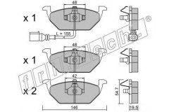 Комплект тормозных колодок, дисковый тормоз для VW GOLF V (1K1) 1.9 TDI 4motion 2004-2008, код двигателя BKC,BLS,BXE, V см3 1896, кВт 77, л.с. 105, Дизель, fri.tech. 2202