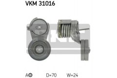 Натяжитель приводного ремня генератора, с кондиционером Skoda 1.6 96 Golf IV 1.4 16V-1.6 16V 97 A для VW GOLF IV Variant (1J5) 1.6 16V 2000-2006, код двигателя ATN,AUS,AZD,BCB, V см3 1598, кВт 77, л.с. 105, бензин, Skf VKM31016