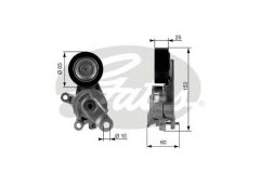 Ролик приводного ремня Audi. Seat. Skoda 1.4FSI-1.6FSI 16V 02 для VW GOLF V (1K1) 1.4 TSI 2007-2008, код двигателя CAXA, V см3 1390, кВт 90, л.с. 122, бензин, Gates T38209